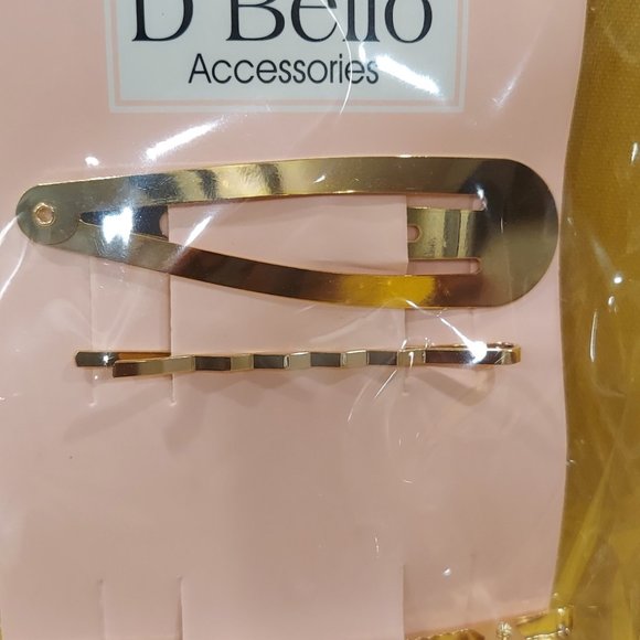 D'Bello Gold and Pearl Hair Clips - 3 piece set - Picture 3 of 5